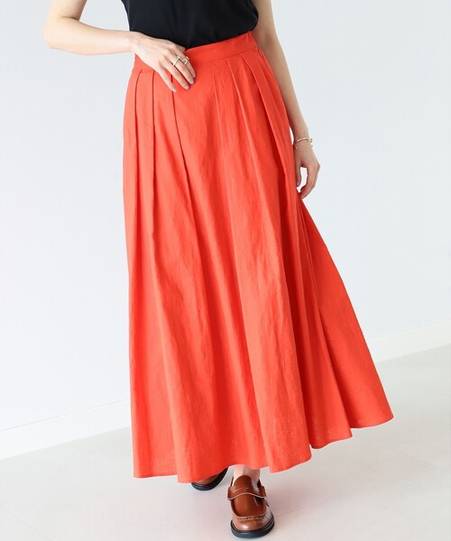 Ray BEAMS（レイビームス）の「Ray BEAMS / 綿麻 タック フレア スカート（スカート・レディース・ブラック/レッド/ブルー・1/0）」の20枚目の写真