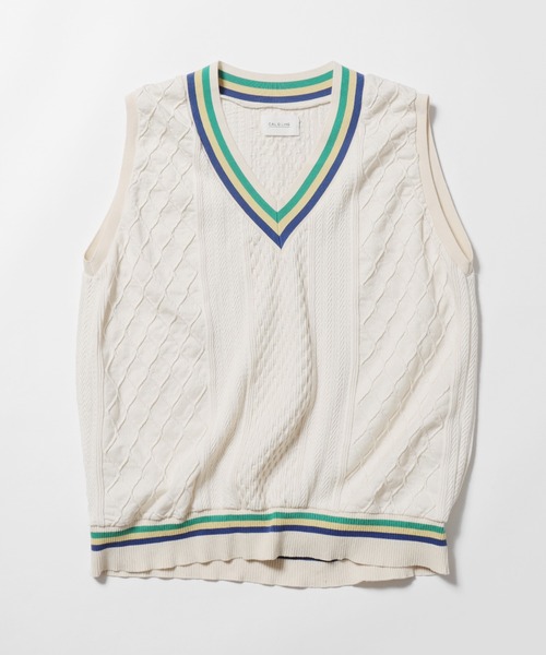 CAL O LINE(キャルオーライン)の「CAL O LINE/キャルオーライン TILDEN VEST Vネック ベスト(ベスト・メンズ・ホワイト系1/ホワイト系2/ホワイト系3・XL/L/M)」の11枚目の写真