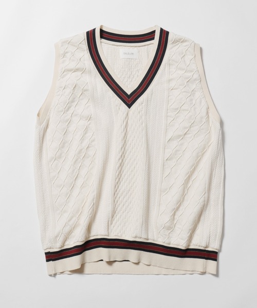 CAL O LINE(キャルオーライン)の「CAL O LINE/キャルオーライン TILDEN VEST Vネック ベスト(ベスト・メンズ・ホワイト系1/ホワイト系2/ホワイト系3・XL/L/M)」の15枚目の写真