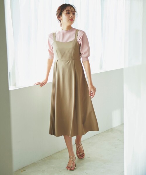 Feroux(フェルゥ)の「【洗える】プリーツコンビ ジャンパースカート(スカート・レディース・ベージュ系/スカイブルー系/ネイビー系・2/1)」の19枚目の写真