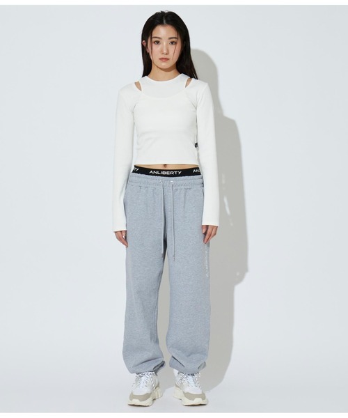 ANLIBERTY ANAP(アンリバティアナップ)の「ANLIBERTYベーシックロゴスウェットジョガーパンツ【ユニセックス】(スウェットパンツ・レディース・グレー/ブラック/ラベンダー・S/M)」の12枚目の写真