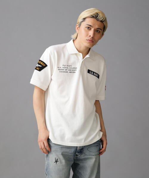 AVIREX(アヴィレックス)の「ネイバル パッチド ポロシャツ / NAVAL PATCHED POLO SHIRT / アヴィレックス / AVIREX(ポロシャツ・メンズ・ホワイト系2/オリーブ系/ネイビー/その他18・L/M/2XL/XL)」の21枚目の写真