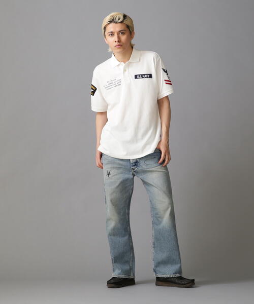 AVIREX(アヴィレックス)の「ネイバル パッチド ポロシャツ / NAVAL PATCHED POLO SHIRT / アヴィレックス / AVIREX(ポロシャツ・メンズ・ホワイト系2/オリーブ系/ネイビー/その他18・L/M/2XL/XL)」の22枚目の写真