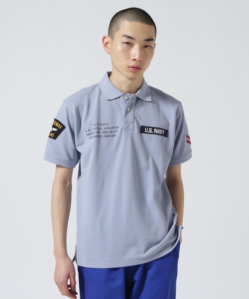 AVIREX(アヴィレックス)の「ネイバル パッチド ポロシャツ / NAVAL PATCHED POLO SHIRT / アヴィレックス / AVIREX(ポロシャツ・メンズ・ホワイト系2/オリーブ系/ネイビー/その他18・L/M/2XL/XL)」の4枚目の写真