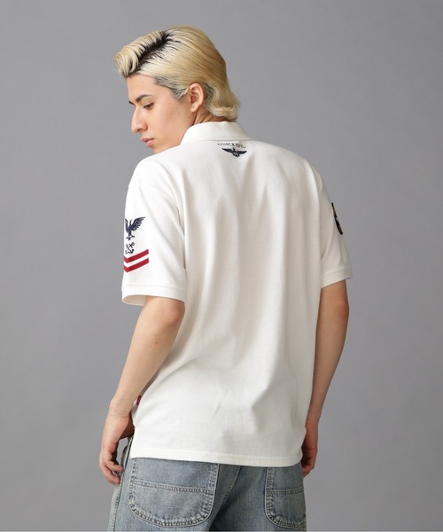 AVIREX(アヴィレックス)の「ネイバル パッチド ポロシャツ / NAVAL PATCHED POLO SHIRT / アヴィレックス / AVIREX(ポロシャツ・メンズ・ホワイト系2/オリーブ系/ネイビー/その他18・L/M/2XL/XL)」の5枚目の写真