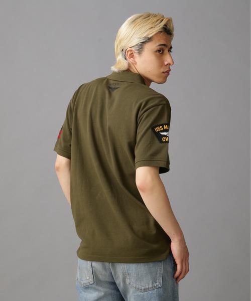 AVIREX(アヴィレックス)の「ネイバル パッチド ポロシャツ / NAVAL PATCHED POLO SHIRT / アヴィレックス / AVIREX(ポロシャツ・メンズ・ホワイト系2/オリーブ系/ネイビー/その他18・L/M/2XL/XL)」の7枚目の写真