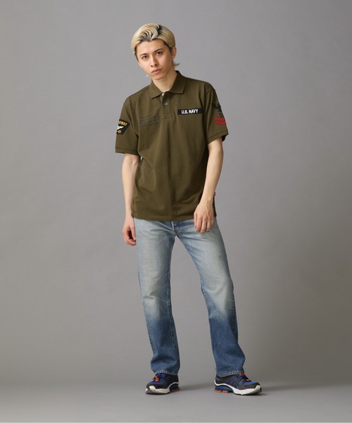 AVIREX(アヴィレックス)の「ネイバル パッチド ポロシャツ / NAVAL PATCHED POLO SHIRT / アヴィレックス / AVIREX(ポロシャツ・メンズ・ホワイト系2/オリーブ系/ネイビー/その他18・L/M/2XL/XL)」の8枚目の写真
