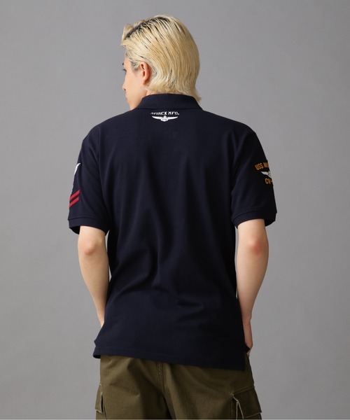 AVIREX(アヴィレックス)の「ネイバル パッチド ポロシャツ / NAVAL PATCHED POLO SHIRT / アヴィレックス / AVIREX(ポロシャツ・メンズ・ホワイト系2/オリーブ系/ネイビー/その他18・L/M/2XL/XL)」の9枚目の写真