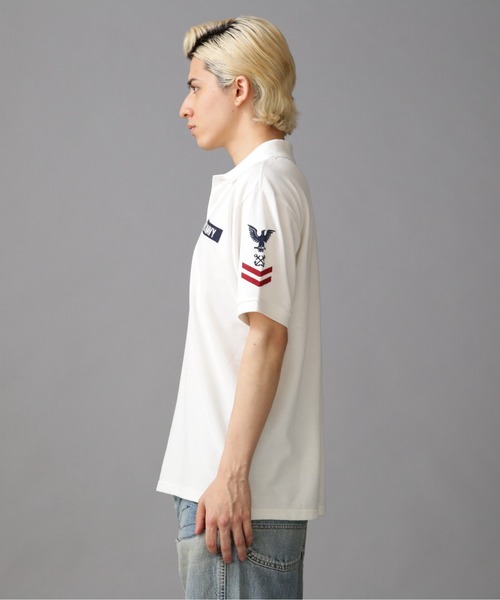 AVIREX(アヴィレックス)の「ネイバル パッチド ポロシャツ / NAVAL PATCHED POLO SHIRT / アヴィレックス / AVIREX(ポロシャツ・メンズ・ホワイト系2/オリーブ系/ネイビー/その他18・L/M/2XL/XL)」の11枚目の写真
