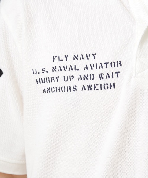 AVIREX(アヴィレックス)の「ネイバル パッチド ポロシャツ / NAVAL PATCHED POLO SHIRT / アヴィレックス / AVIREX(ポロシャツ・メンズ・ホワイト系2/オリーブ系/ネイビー/その他18・L/M/2XL/XL)」の14枚目の写真