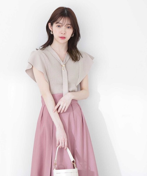 PROPORTION BODY DRESSING（プロポーションボディドレッシング）の「ボウタイリングニット / 1213170503（ニット/セーター・レディース・ホワイト系その他/ピンク/グレー/ネイビー・MEDIUM/SMALL）」の6枚目の写真