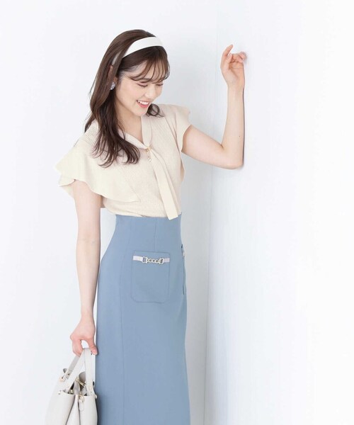 PROPORTION BODY DRESSING（プロポーションボディドレッシング）の「ボウタイリングニット / 1213170503（ニット/セーター・レディース・ホワイト系その他/ピンク/グレー/ネイビー・MEDIUM/SMALL）」の13枚目の写真