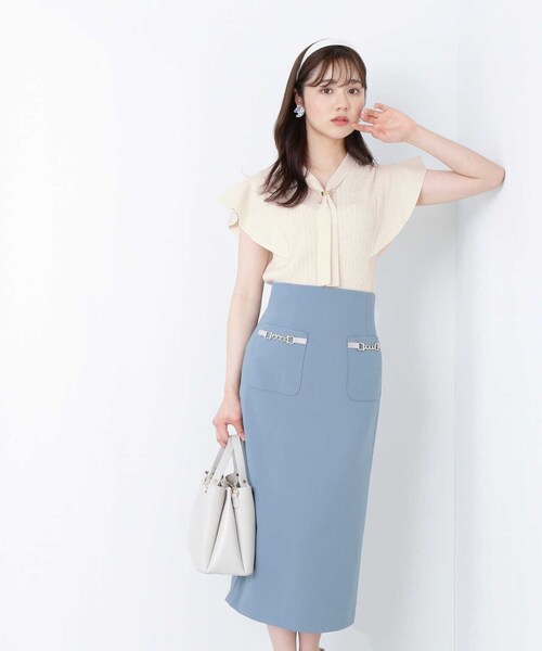 PROPORTION BODY DRESSING（プロポーションボディドレッシング）の「ボウタイリングニット / 1213170503（ニット/セーター・レディース・ホワイト系その他/ピンク/グレー/ネイビー・MEDIUM/SMALL）」の14枚目の写真