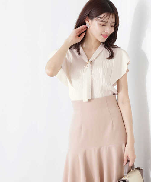 PROPORTION BODY DRESSING（プロポーションボディドレッシング）の「ボウタイリングニット / 1213170503（ニット/セーター・レディース・ホワイト系その他/ピンク/グレー/ネイビー・MEDIUM/SMALL）」の15枚目の写真