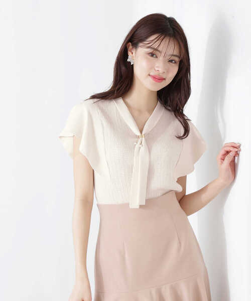 PROPORTION BODY DRESSING（プロポーションボディドレッシング）の「ボウタイリングニット / 1213170503（ニット/セーター・レディース・ホワイト系その他/ピンク/グレー/ネイビー・MEDIUM/SMALL）」の17枚目の写真