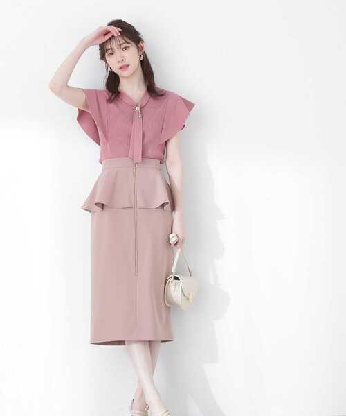 PROPORTION BODY DRESSING（プロポーションボディドレッシング）の「ボウタイリングニット / 1213170503（ニット/セーター・レディース・ホワイト系その他/ピンク/グレー/ネイビー・MEDIUM/SMALL）」の22枚目の写真