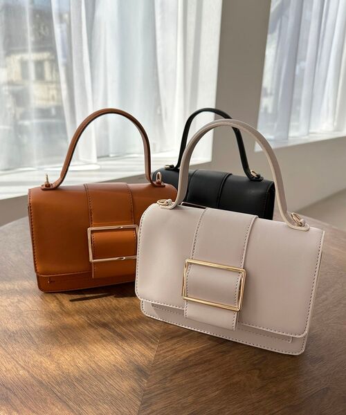 MAJESTIC LEGON(マジェスティックレゴン)の「上品ミニショルダーバッグ(ショルダーバッグ・レディース・グレイッシュベージュ/キャメル/ブラック・FREE)」の9枚目の写真