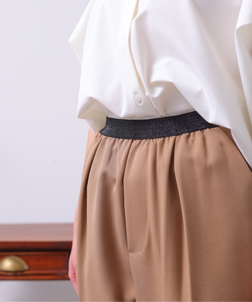 Chez toi(シェトワ)の「ウエストラメゴムイージーテーパードパンツ(その他パンツ・レディース・ベージュ/カーキ/ブラック・FREE)」の8枚目の写真