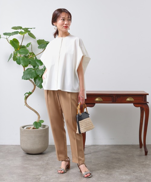 Chez toi(シェトワ)の「ウエストラメゴムイージーテーパードパンツ(その他パンツ・レディース・ベージュ/カーキ/ブラック・FREE)」の14枚目の写真