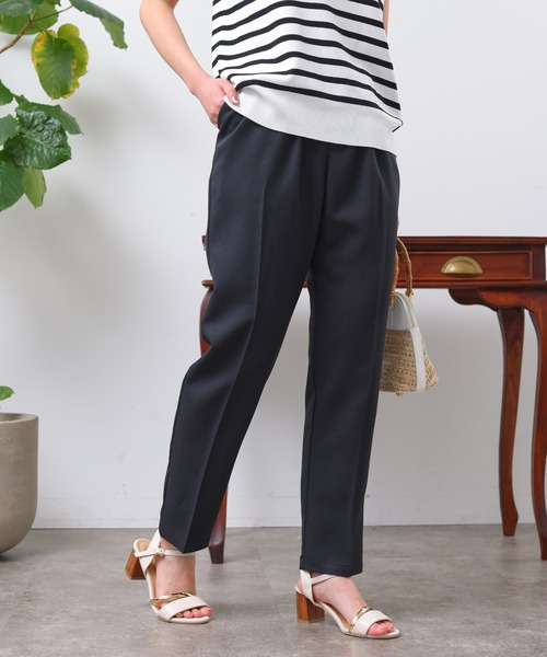 Chez toi(シェトワ)の「ウエストラメゴムイージーテーパードパンツ(その他パンツ・レディース・ベージュ/カーキ/ブラック・FREE)」の18枚目の写真