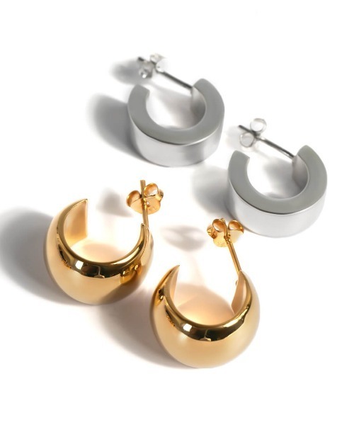 Ops.(オプス)の「フープピアス 金属アレルギー対応 ピアス シルバー925 ボリューム ピアスゴールド【CAPPIO カッピオ】(ピアス(両耳用)・レディース・シルバー/イエローゴールド/シルバー系その他/ゴールド系その他・ONE SIZE)」の20枚目の写真