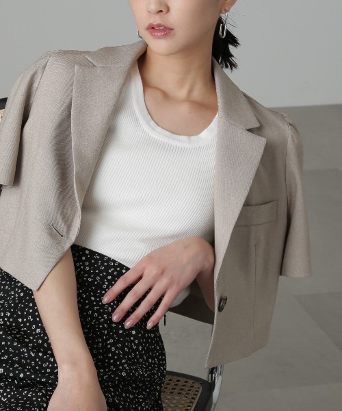 FREE'S MART（フリーズマート）の「◆[洗える]マシンウォッシャブルオーガニックコットンリブタンク（ニット/セーター・レディース・ブラック/パープル/ホワイト/グリーン・FREE）」の10枚目の写真