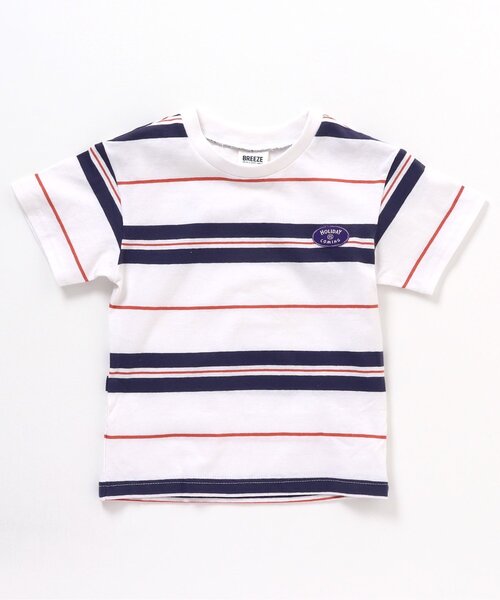 BREEZE（ブリーズ）の「【WEB限定】 マルチボーダー半袖Tシャツ（Tシャツ/カットソー・キッズ・サックスブルー/オフホワイト/ピンク/イエロー・120/100/130/110/80/140/90）」の8枚目の写真