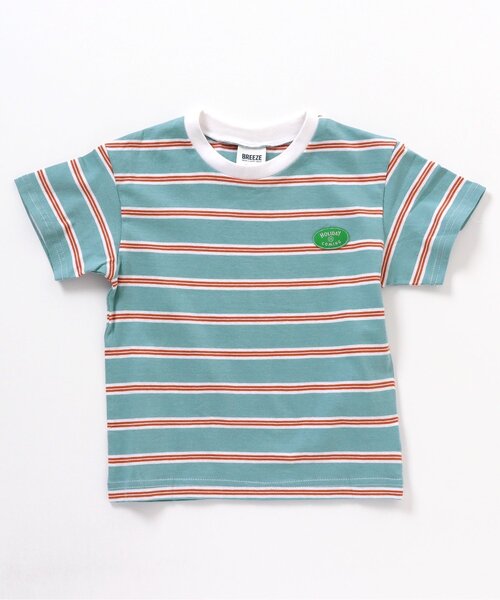 BREEZE（ブリーズ）の「【WEB限定】 マルチボーダー半袖Tシャツ（Tシャツ/カットソー・キッズ・サックスブルー/オフホワイト/ピンク/イエロー・120/100/130/110/80/140/90）」の10枚目の写真