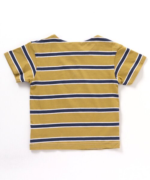 BREEZE（ブリーズ）の「【WEB限定】 マルチボーダー半袖Tシャツ（Tシャツ/カットソー・キッズ・サックスブルー/オフホワイト/ピンク/イエロー・120/100/130/110/80/140/90）」の9枚目の写真