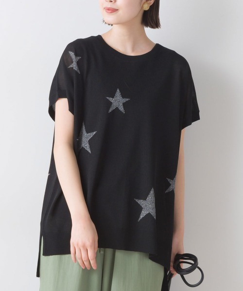 FURRY(ファーリー)の「強撚インターシャニットプルオーバー(Tシャツ/カットソー・レディース・ブラック/ブルー/ホワイト・FREE)」の14枚目の写真