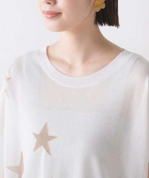 FURRY(ファーリー)の「強撚インターシャニットプルオーバー(Tシャツ/カットソー・レディース・ブラック/ブルー/ホワイト・FREE)」の20枚目の写真
