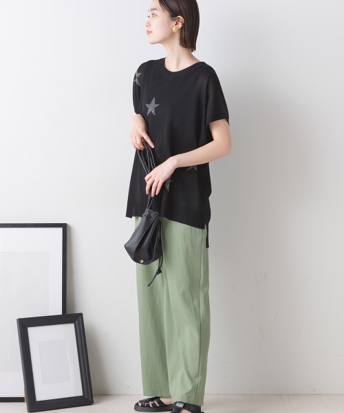 FURRY(ファーリー)の「強撚インターシャニットプルオーバー(Tシャツ/カットソー・レディース・ブラック/ブルー/ホワイト・FREE)」の18枚目の写真