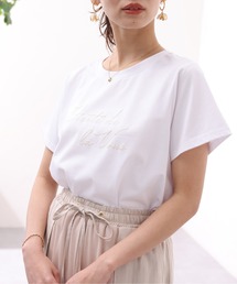 Chez toi | 機能素材ラメロゴT(Tシャツ/カットソー)
