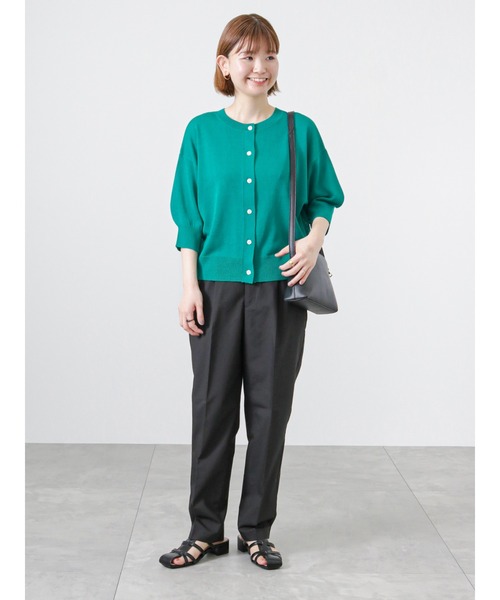 Lugnoncure（ルノンキュール）の「ボリュームスリーブカーディガン（カーディガン/ボレロ・レディース・グリーン/オレンジ/ベージュ/ブラック・ﾌﾘ-）」の10枚目の写真