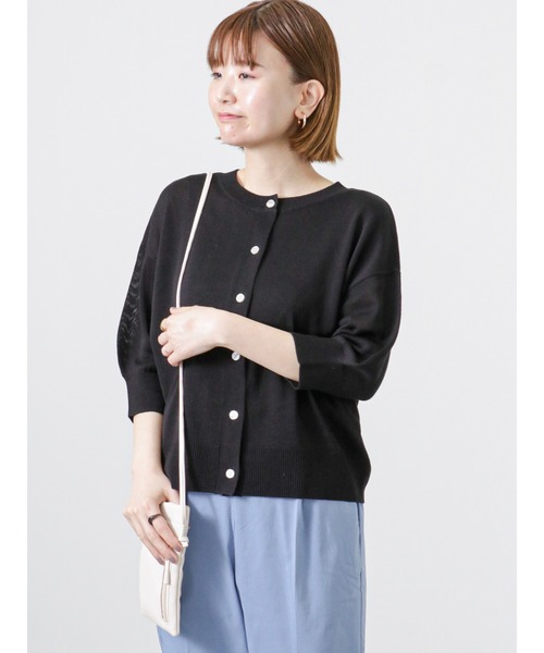 Lugnoncure（ルノンキュール）の「ボリュームスリーブカーディガン（カーディガン/ボレロ・レディース・グリーン/オレンジ/ベージュ/ブラック・ﾌﾘ-）」の16枚目の写真