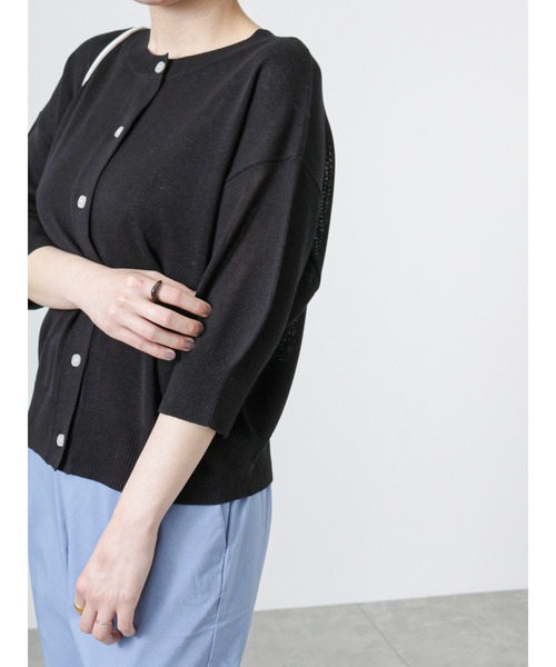 Lugnoncure（ルノンキュール）の「ボリュームスリーブカーディガン（カーディガン/ボレロ・レディース・グリーン/オレンジ/ベージュ/ブラック・ﾌﾘ-）」の9枚目の写真