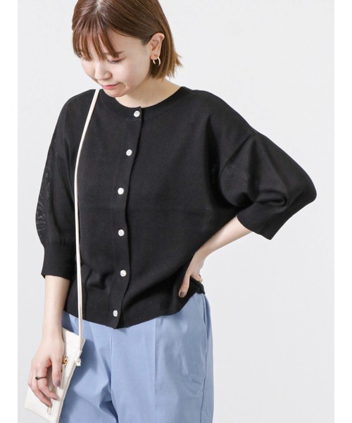 Lugnoncure（ルノンキュール）の「ボリュームスリーブカーディガン（カーディガン/ボレロ・レディース・グリーン/オレンジ/ベージュ/ブラック・ﾌﾘ-）」の22枚目の写真