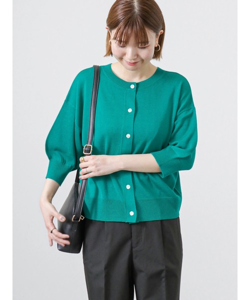 lune moire ルネモアレ  緑  カーディガン lune moire ルネモアレ 緑 カーディガン lune moire ルネモアレ 緑