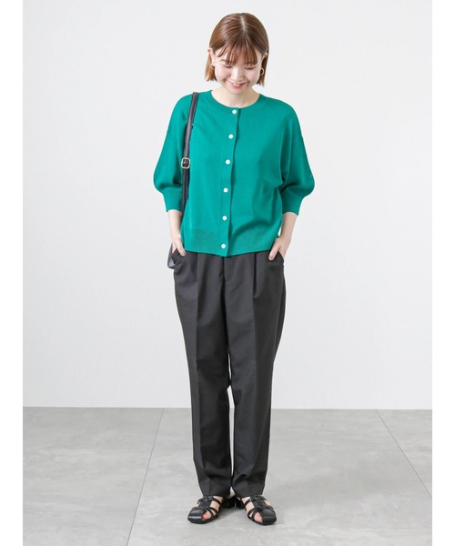 Lugnoncure（ルノンキュール）の「ボリュームスリーブカーディガン（カーディガン/ボレロ・レディース・グリーン/オレンジ/ベージュ/ブラック・ﾌﾘ-）」の19枚目の写真