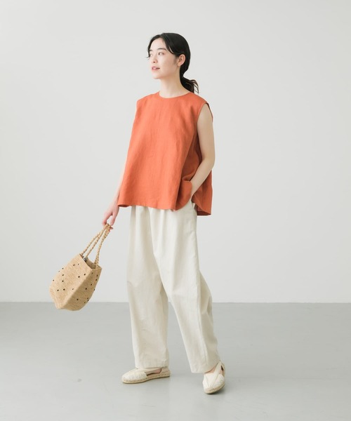 【タグ付き・未使用品】かぐれ ＊ リネンフレアブラウス リネンフレアブラウス（シャツ/ブラウス）｜かぐれ（カグレ）の