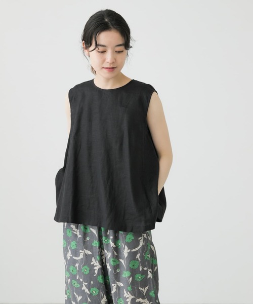 かぐれ(カグレ)の「リネンフレアブラウス(シャツ/ブラウス・レディース・オレンジ/ブラック・FREE)」の16枚目の写真