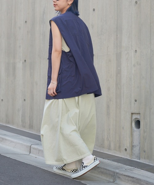 CIAOPANIC TYPY（チャオパニックティピー）の「ナイロンジップベスト（ベスト・メンズ・カーキ/ネイビー・MEDIUM/LARGE）」の11枚目の写真