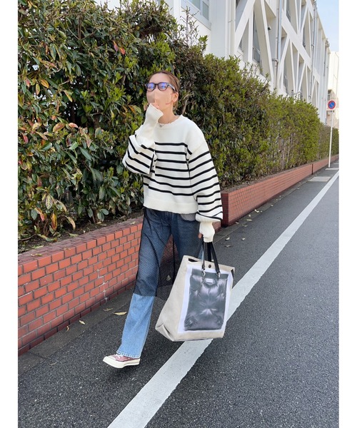 owndaily(オンデイリー)の「メッシュワンピース(ワンピース・レディース・アイボリー/ブラック・FREE)」の19枚目の写真