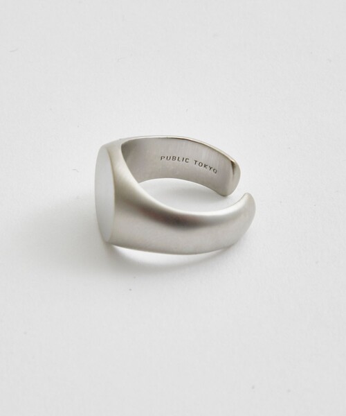 PUBLIC TOKYO(パブリックトウキョウ)の「【WEB限定】STAMP RING / 印台リング(リング・メンズ・シルバー・FREE)」の2枚目の写真