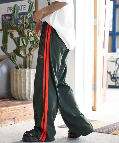 PBLIM（ページボーイリム）の「PBLIM/トラックラインパンツ（スウェットパンツ・レディース・ブルー/ブラック/グリーン・LARGE/MEDIUM）」の2枚目の写真