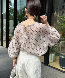 楽天市場】ドット柄シャツ シャツ レディース トップス 長袖
