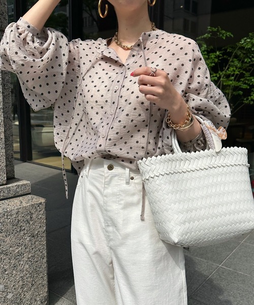 ドット2wayブラウス Afternoon Tea（アフタヌーンティー） ブラウス シャツ ドット2WAY