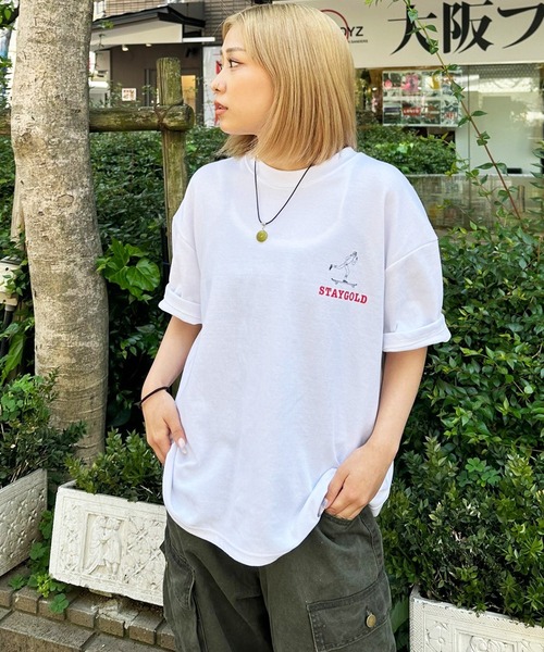 STAY GOLD(ステイゴールド)の「【STAYGOLD】サークルロゴ Tシャツ / Circle logo T-shirt(Tシャツ/カットソー・メンズ・ブラウン/ブラック/ホワイト/ホワイト系/ブラック系/ブルー系/グリーン系・FREE/M/L)」の16枚目の写真