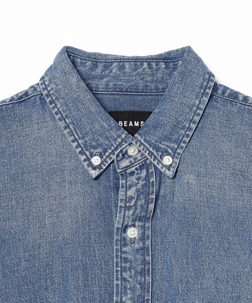 BEAMS（ビームス）の「BEAMS / デニム ボタンダウンシャツ（シャツ