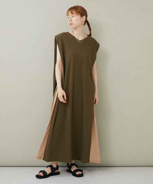 ROSIEE（ロージー）の「ROSIEE 脇配色ワンピース（ワンピース・レディース・ブラック/カーキ・FREE）」の15枚目の写真